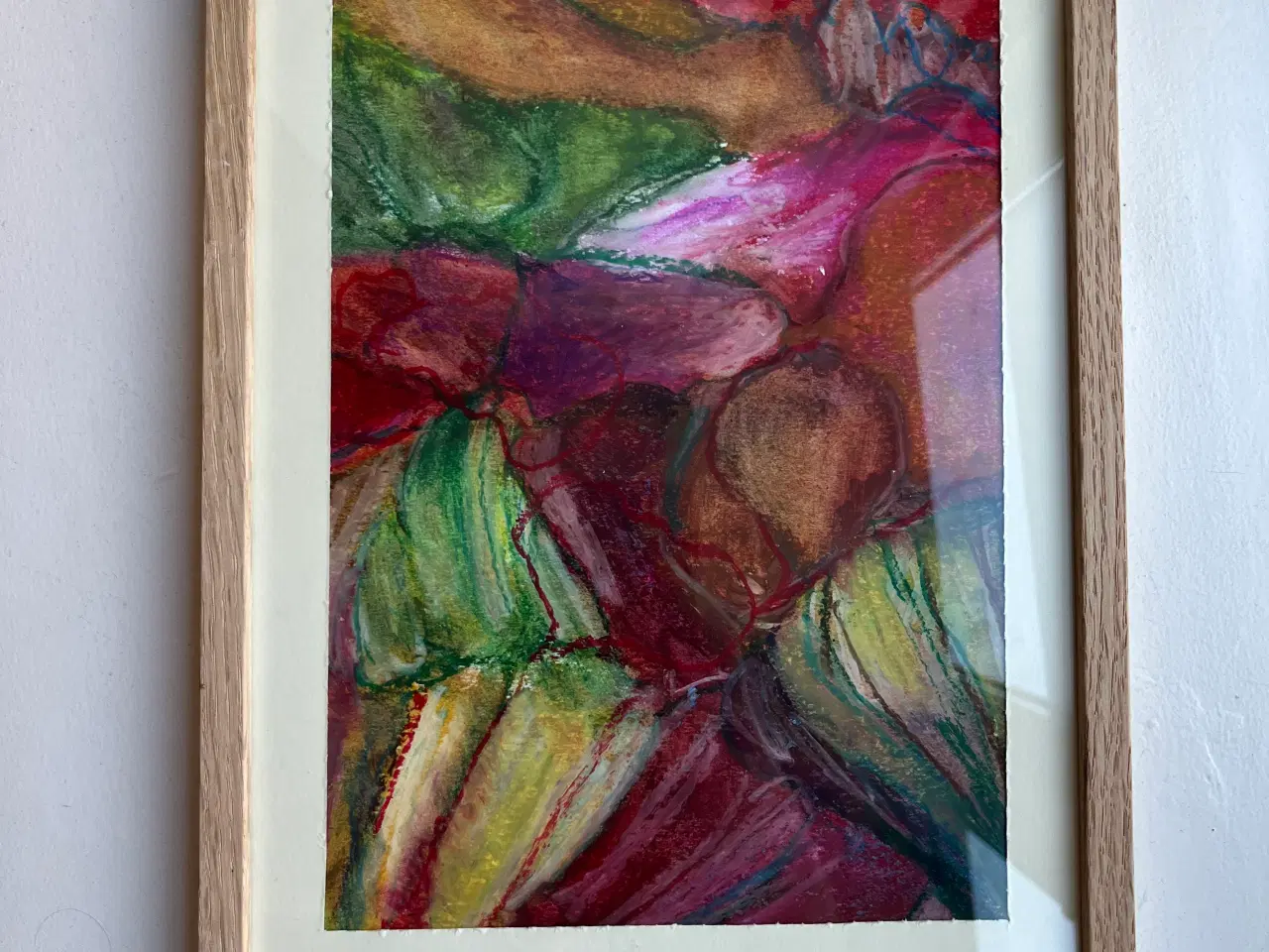 Billede 1 - Abstrakt maleri i oliepastel