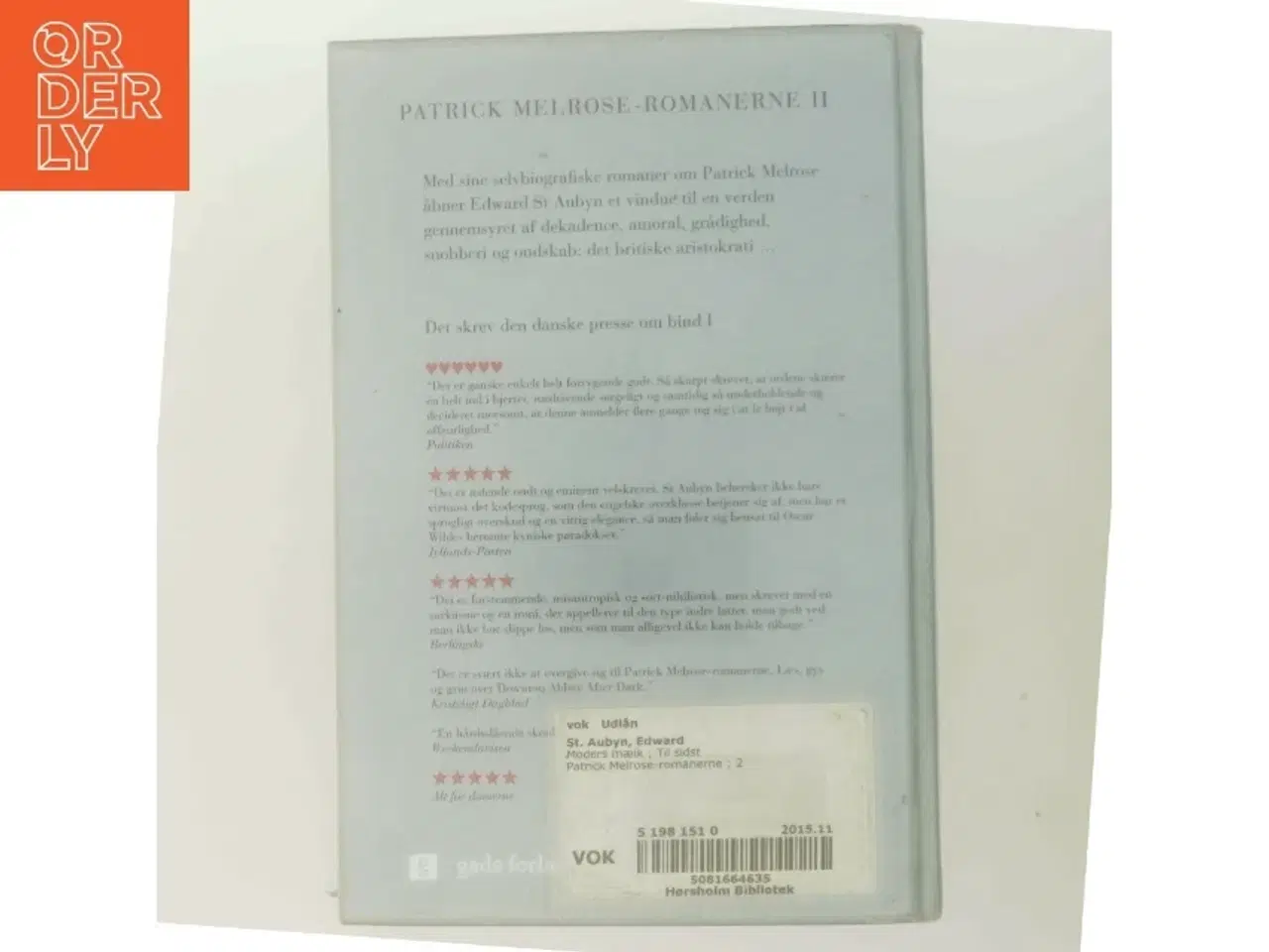 Billede 3 - Moders mælk / Til sidst af Edward St Aubyn (Bog)