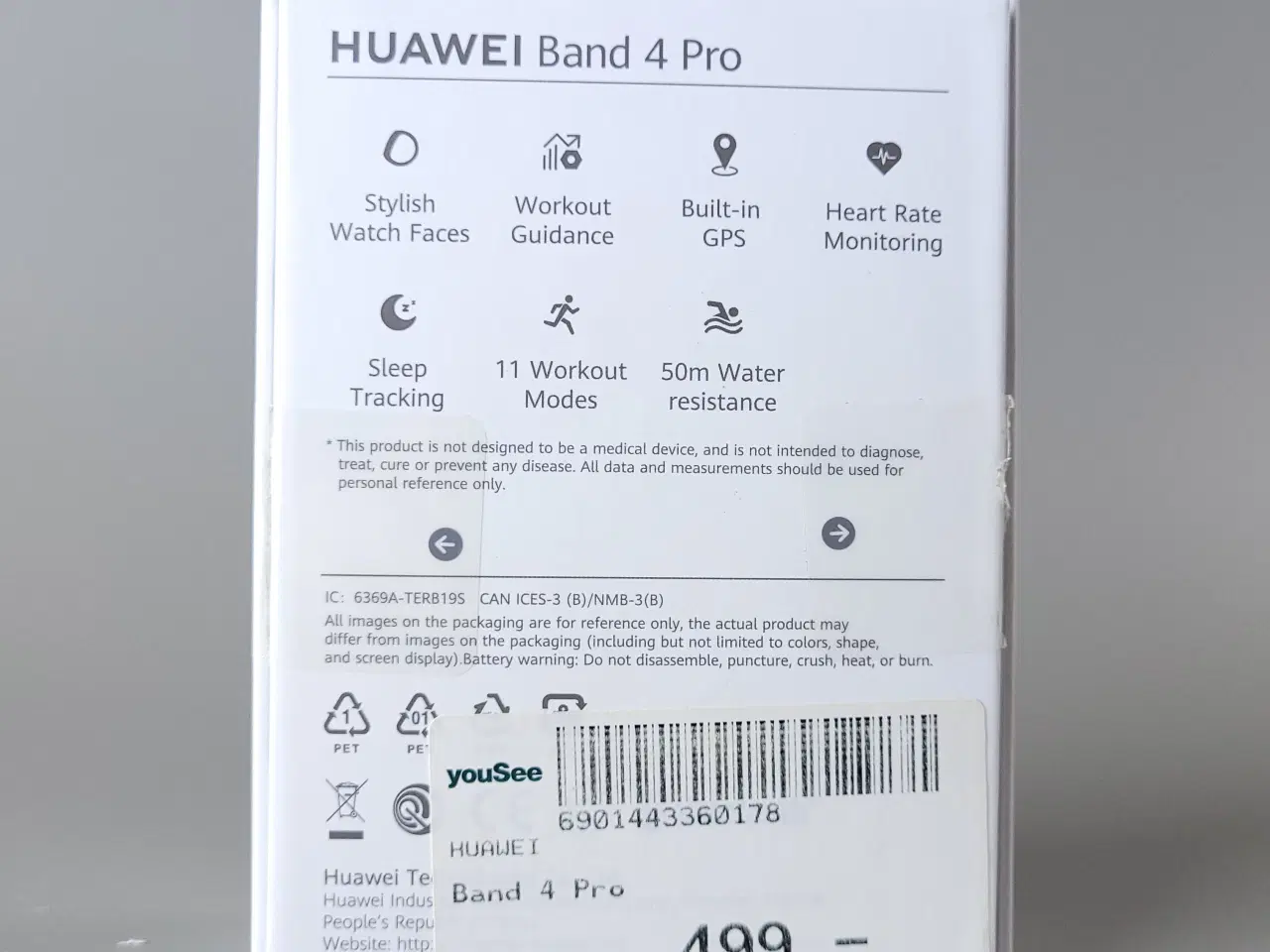 Billede 2 - ⭐️- Huawei Band 4 Pro – aktivitetsur m. GPS