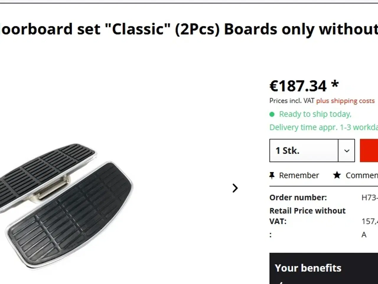 Billede 11 - Highway Hawk Floorbord Classic Yamaha XV750/1100