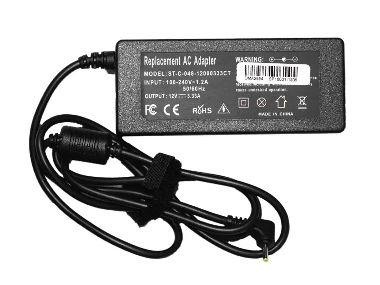 Billede 1 - Samsung 40W 12V 3.33A strømforsyning med 2.5mm x 0.7mm Barrel - Kompatibel