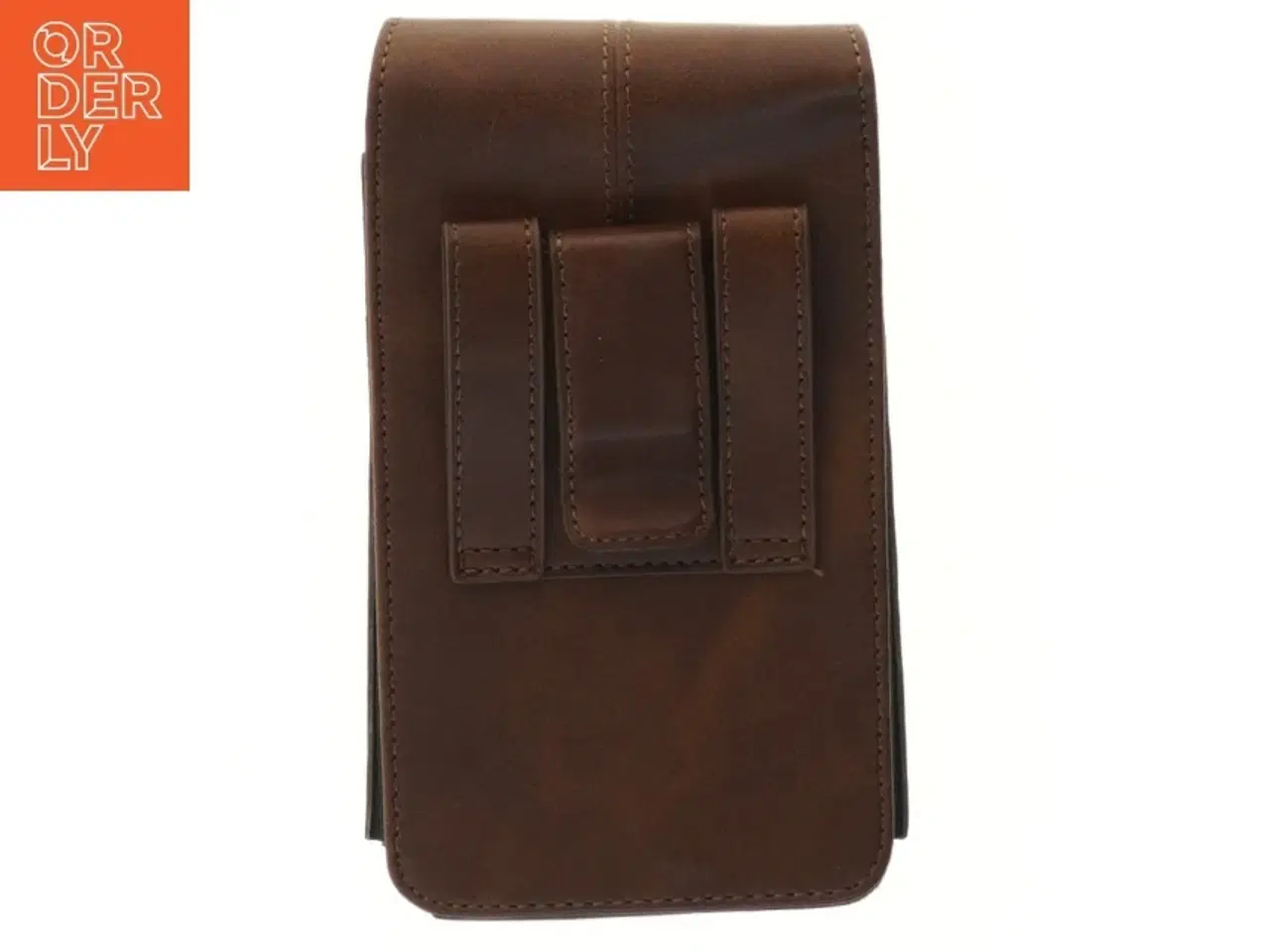 Billede 2 - Brun læder bæltetaske (str. 17x10 cm)