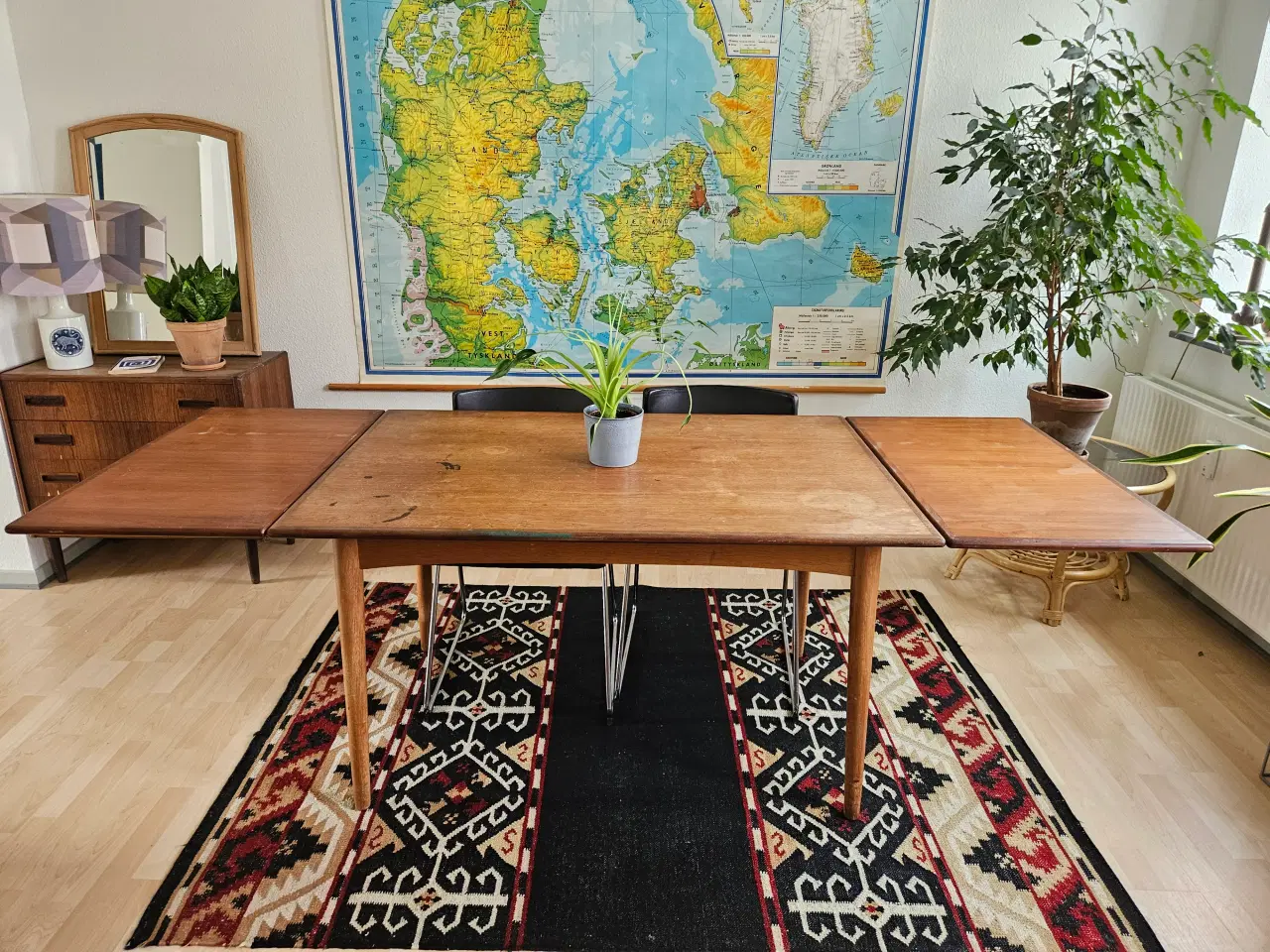 Billede 2 - Spisebord i teak med hollandsk udtræk