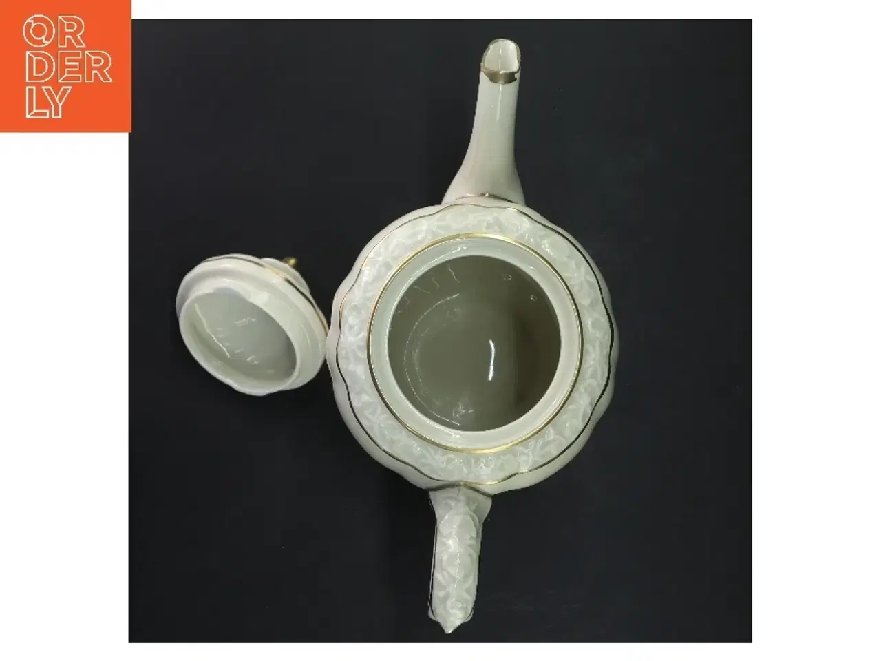 Billede 2 - Porcelæns tekande med låg fra Edelweiß (str. 25x23 cm)