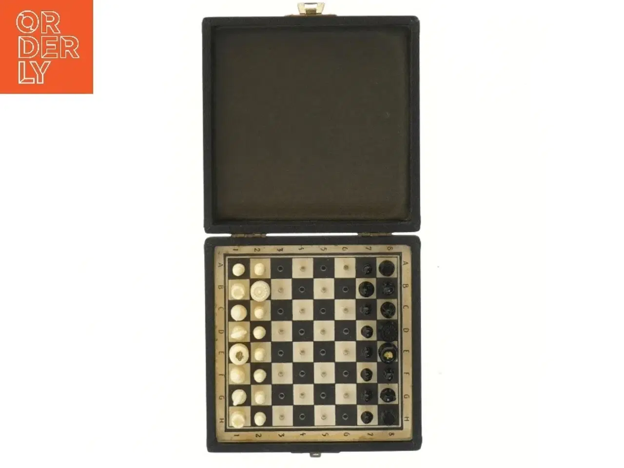 Billede 1 - Mini skakspil i boks fra Rajah (str. 13x13 cm)