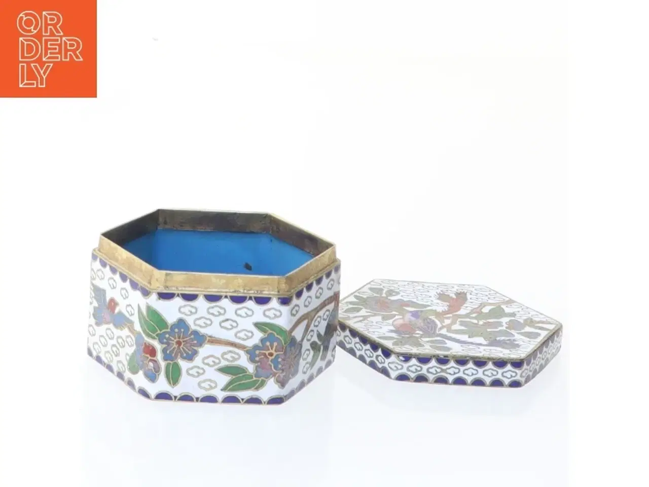 Billede 6 - Keramisk smykkeskrin med låg (str. 6,5 x 6 x 4 cm)