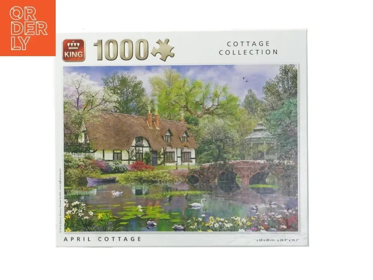 Billede 1 - 1000 brikker puslespil med april hytte motiv fra King (str. 1000 brikker)