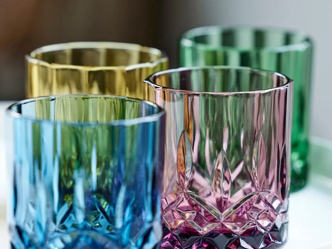 Billede 2 - Lyngby Glas Sorrento Whiskyglas Multifarvet 32 cl.