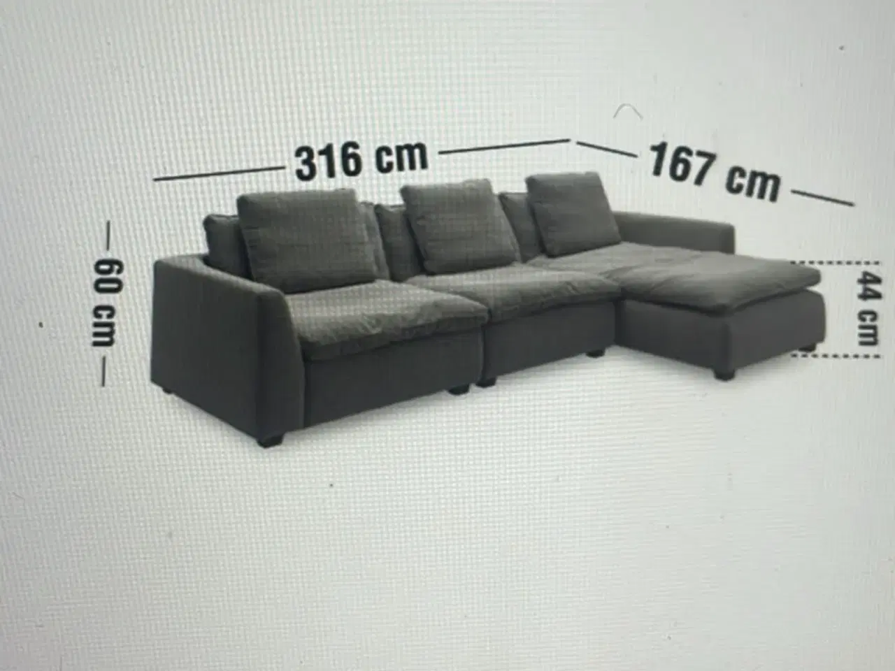 Billede 7 - ILVA HEAVEN sofa med chaiselong og puf 