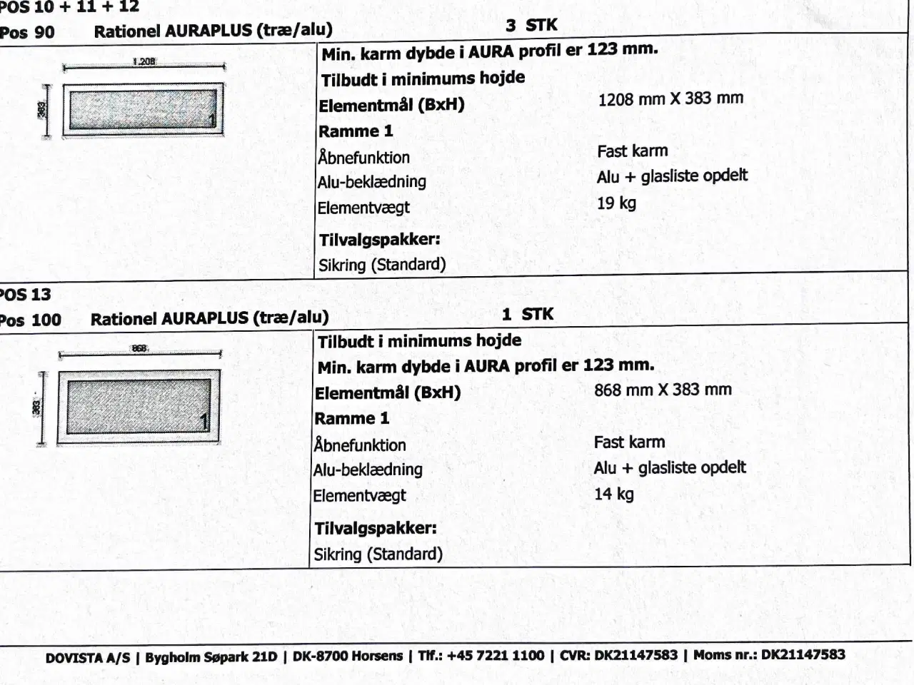 Billede 9 - Rationel træ alu vinduer 6 x fejlmål pris pr. Stk.