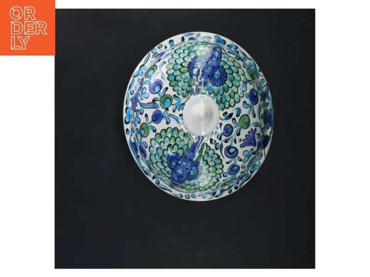 Billede 3 - Keramisk skål med låg fra LAROS PHONOS (str. 20x19 cm)