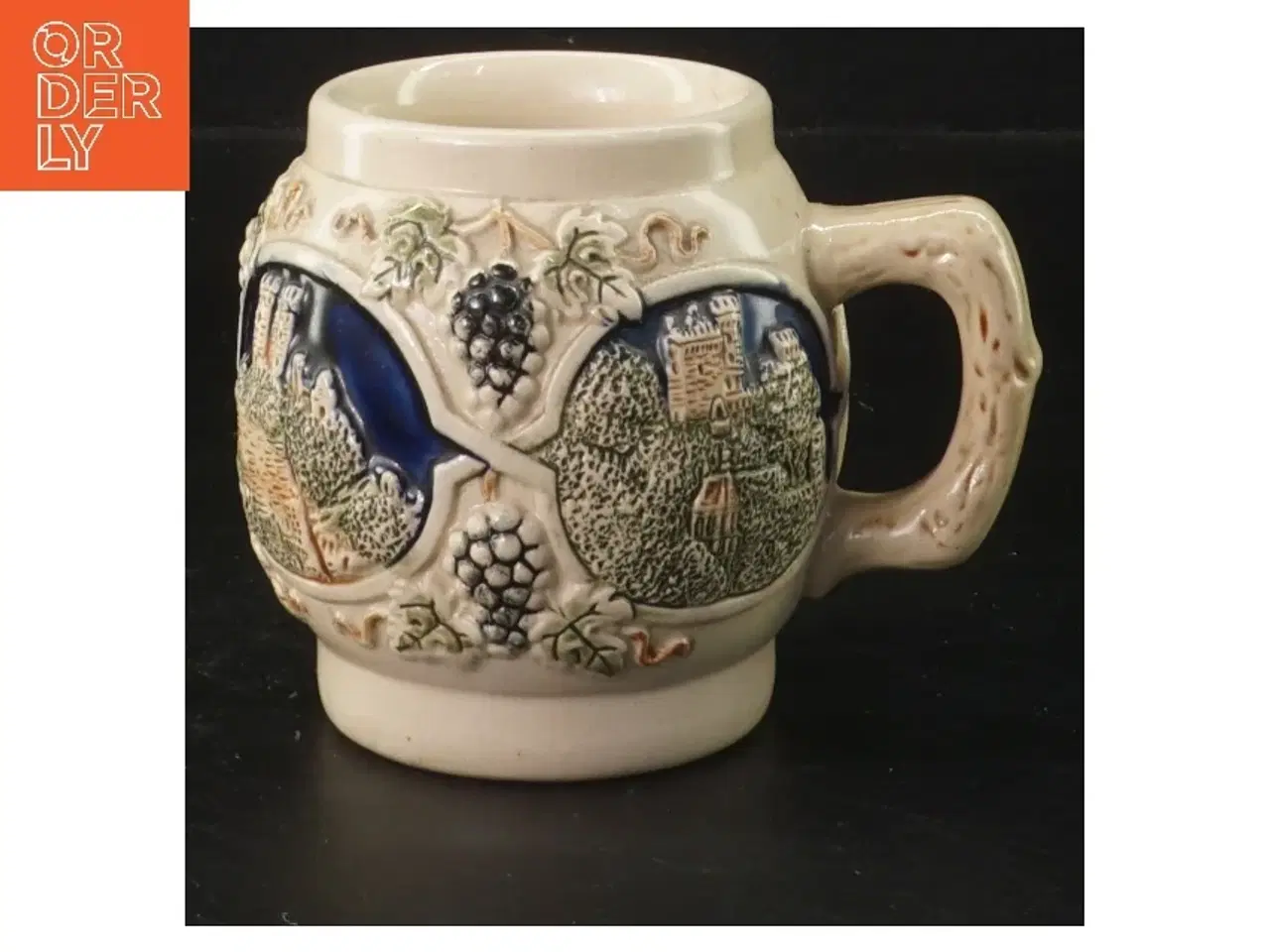 Billede 1 - Keramikkrus med dekoration (str. 10x9 cm)