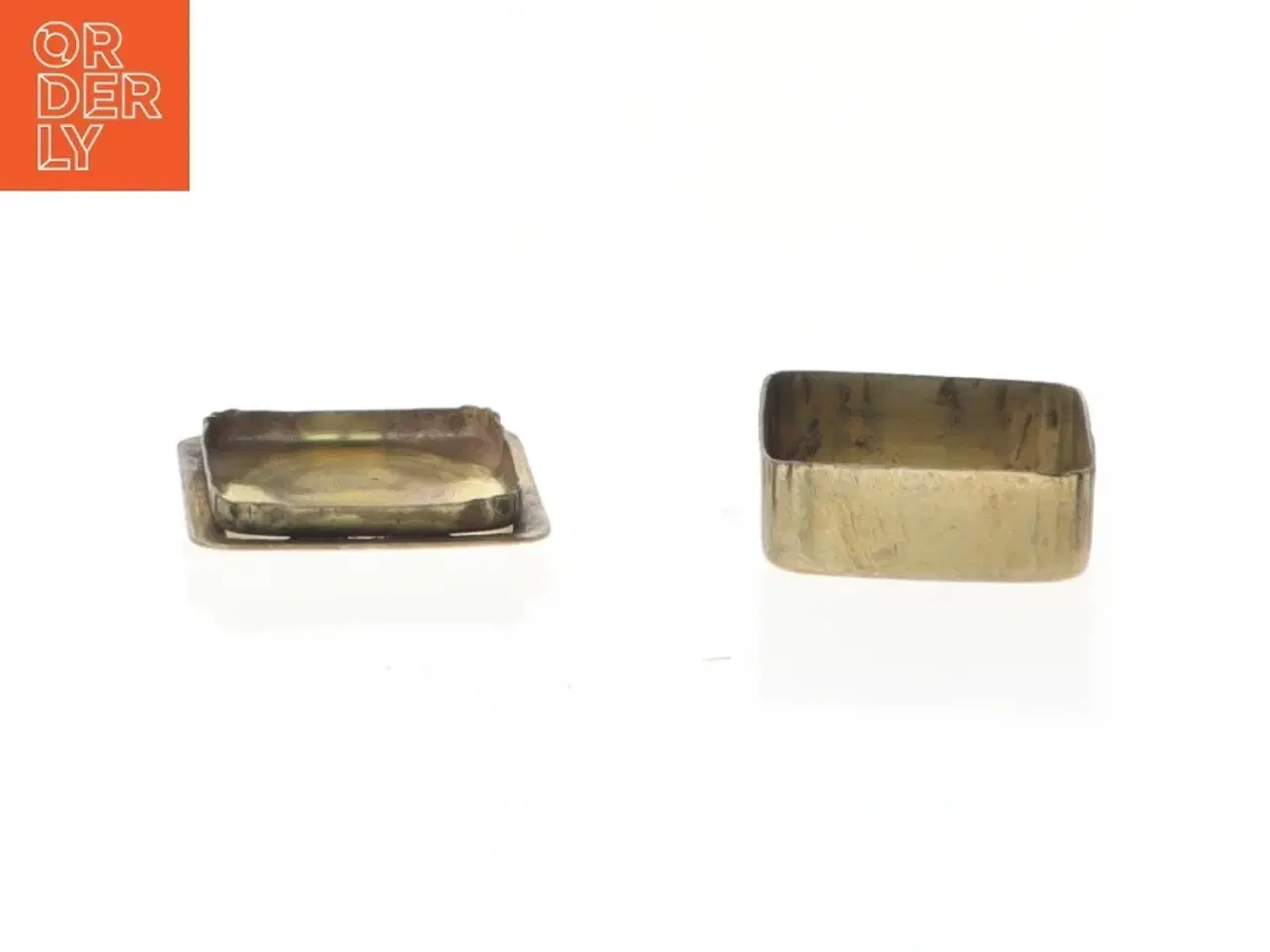 Billede 2 - Perlemor & Messing æske med perlemorsindlæg (str. 3 x 3 cm)