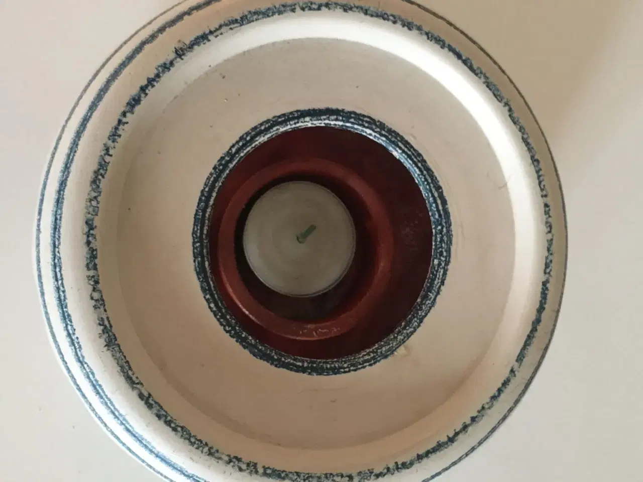 Billede 2 - Keramik lysestage til fyrfadslys 17 cm