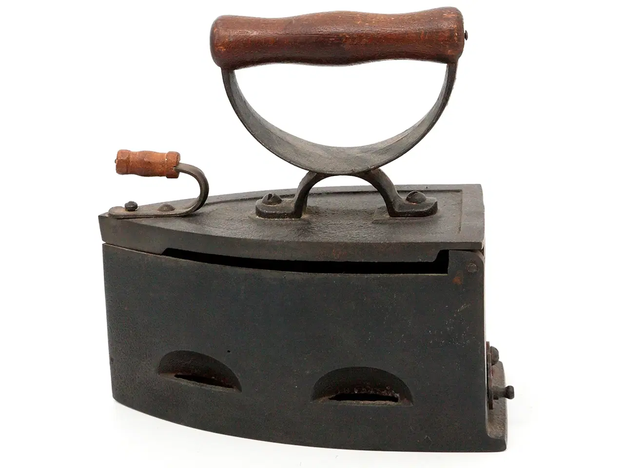 Billede 3 - Antikt kasse-strygejern i støbejern ca. 1900