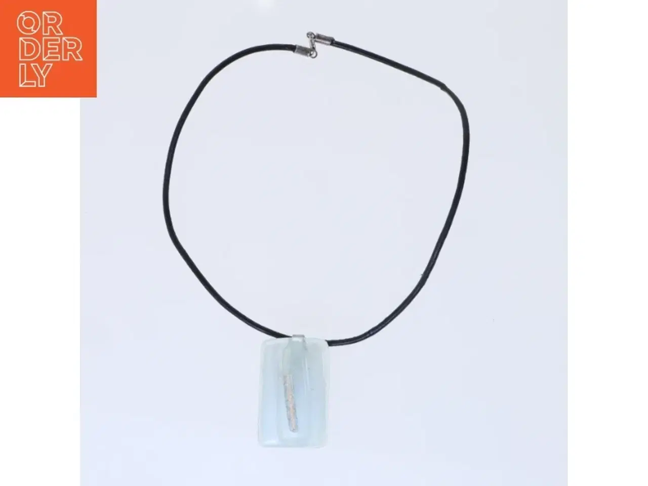 Billede 1 - Glasvedhæng halskæde (str. 42 cm)