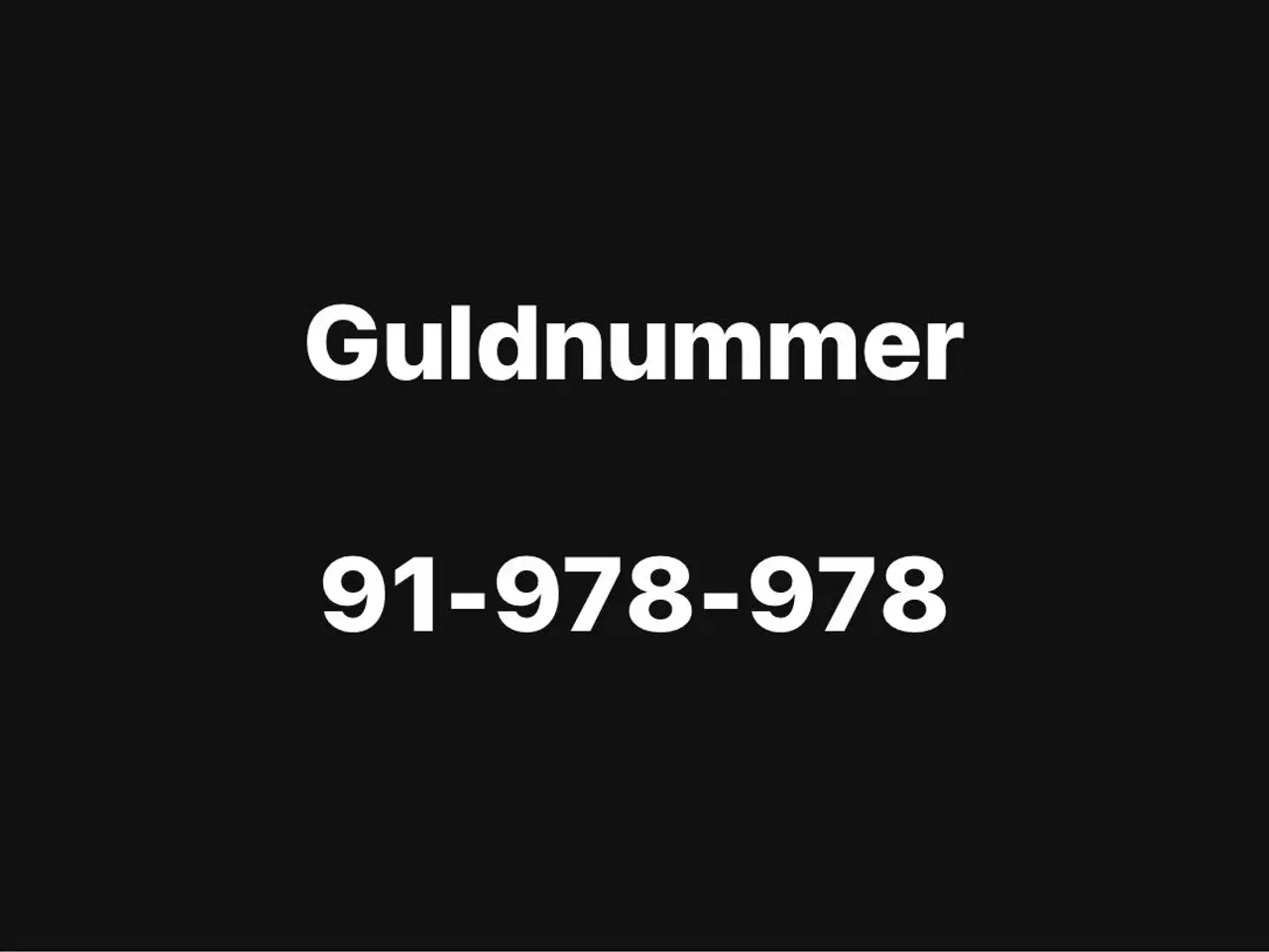 Billede 1 - Guldnummer