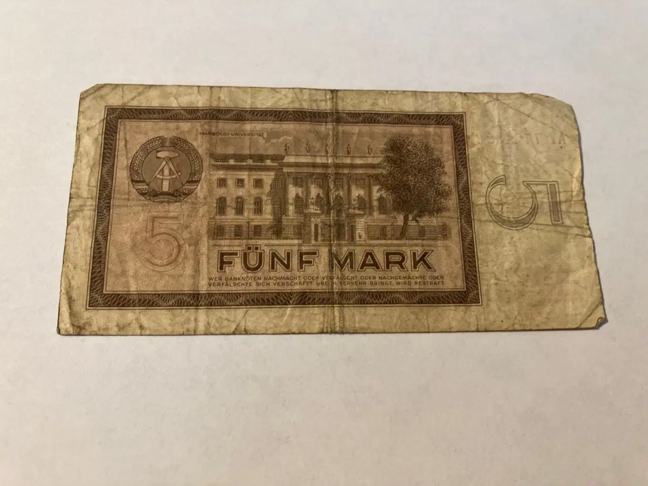 Billede 2 - 5 DDR-Mark 1964 Germany - Dårlig stand