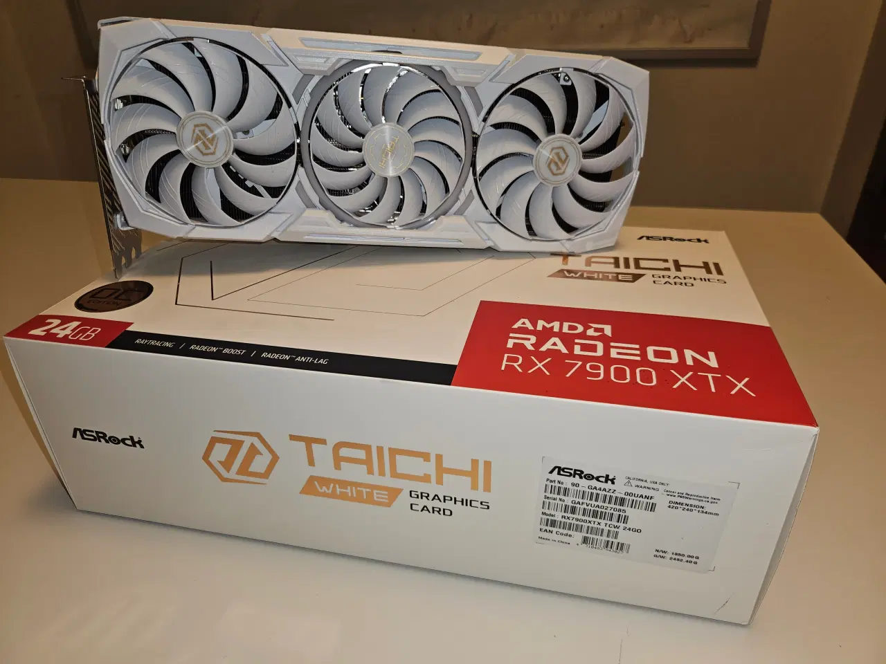 Billede 2 - AMD Radeon RX 7900 XTX 24GB - ASRock Taichi White 