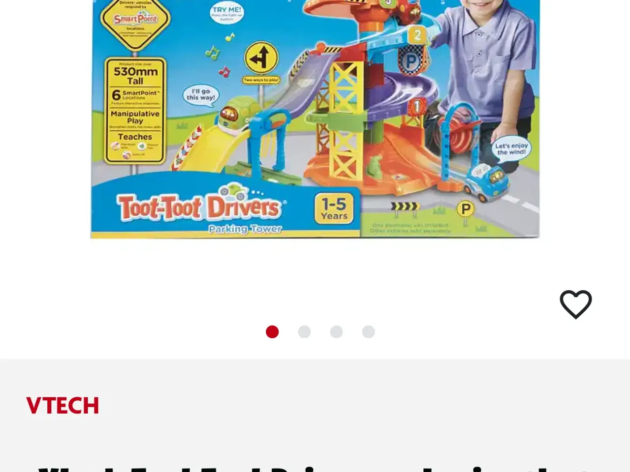 Billede 1 - Vtech parkeringshus + 4 ekstra biler