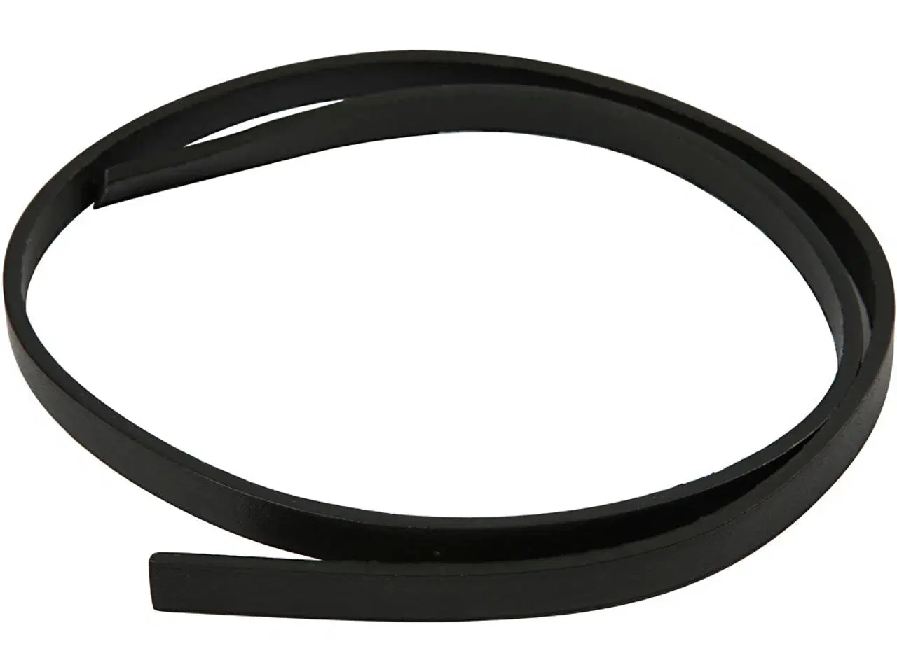 Billede 1 - Imiteret Læderbånd, B: 10 mm, tykkelse 3 mm, sort, 1m/ 1 pk.