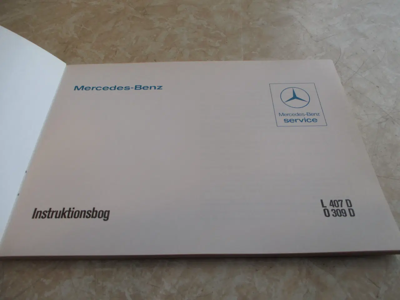 Billede 2 - Instruktions bog   Mercedes