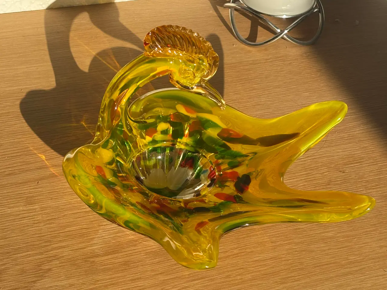 Billede 9 - Smuk vintage Murano-style glas-skulptur – gul fugl