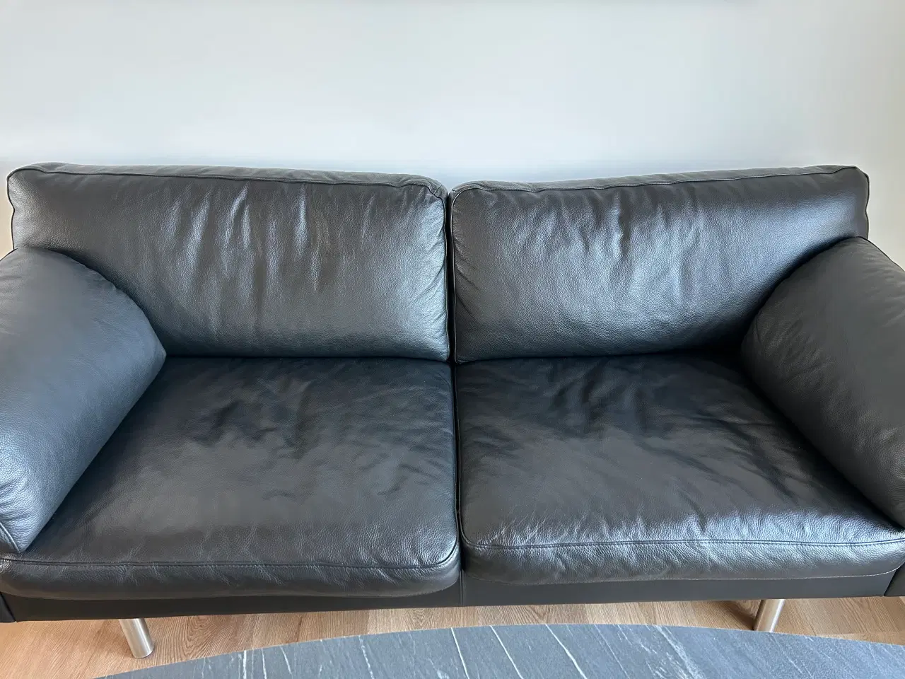Billede 3 - Sofa læder, sort 