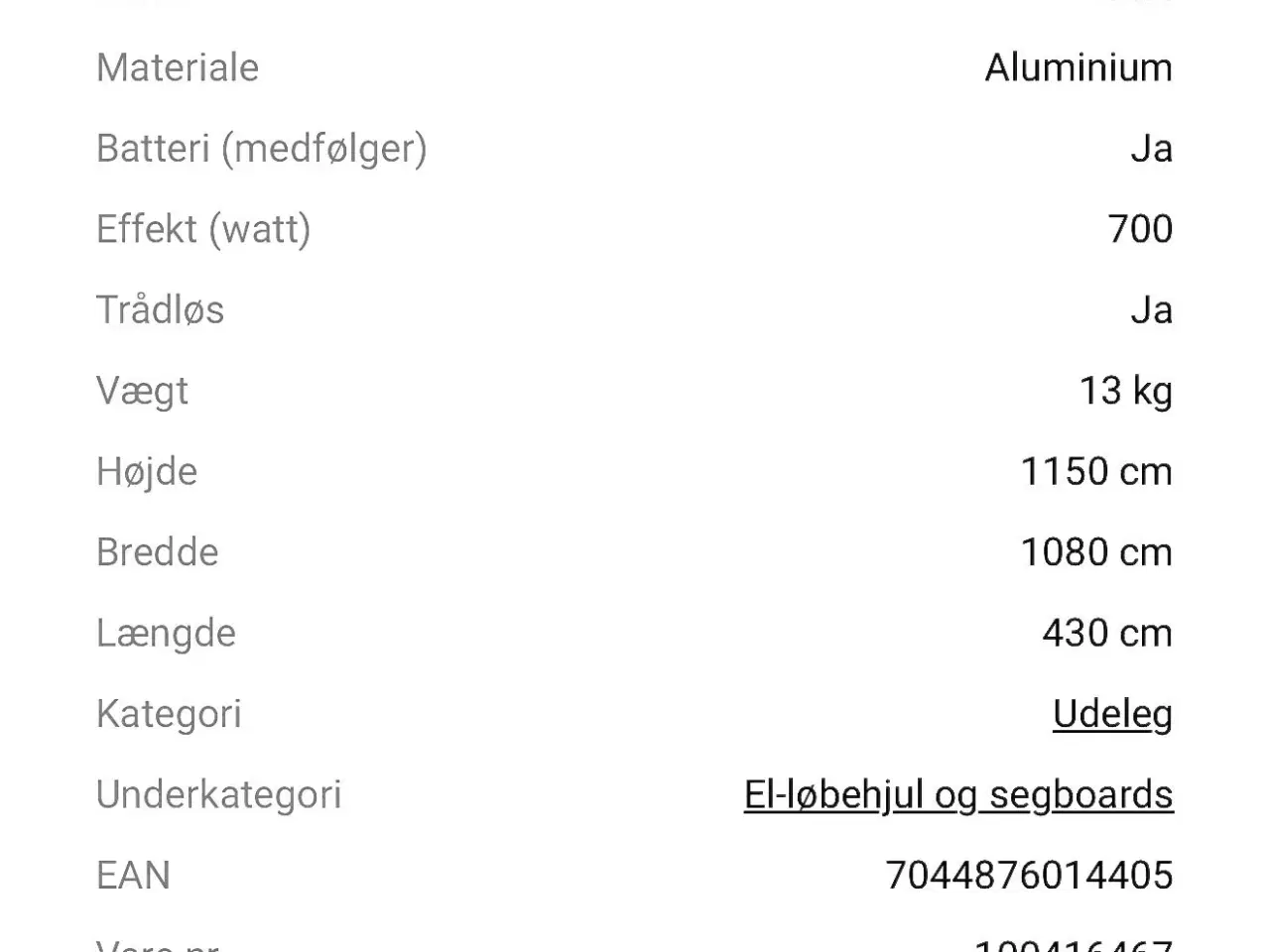 Billede 17 - El løbehjul E-Way E-3530 op til 30 km.