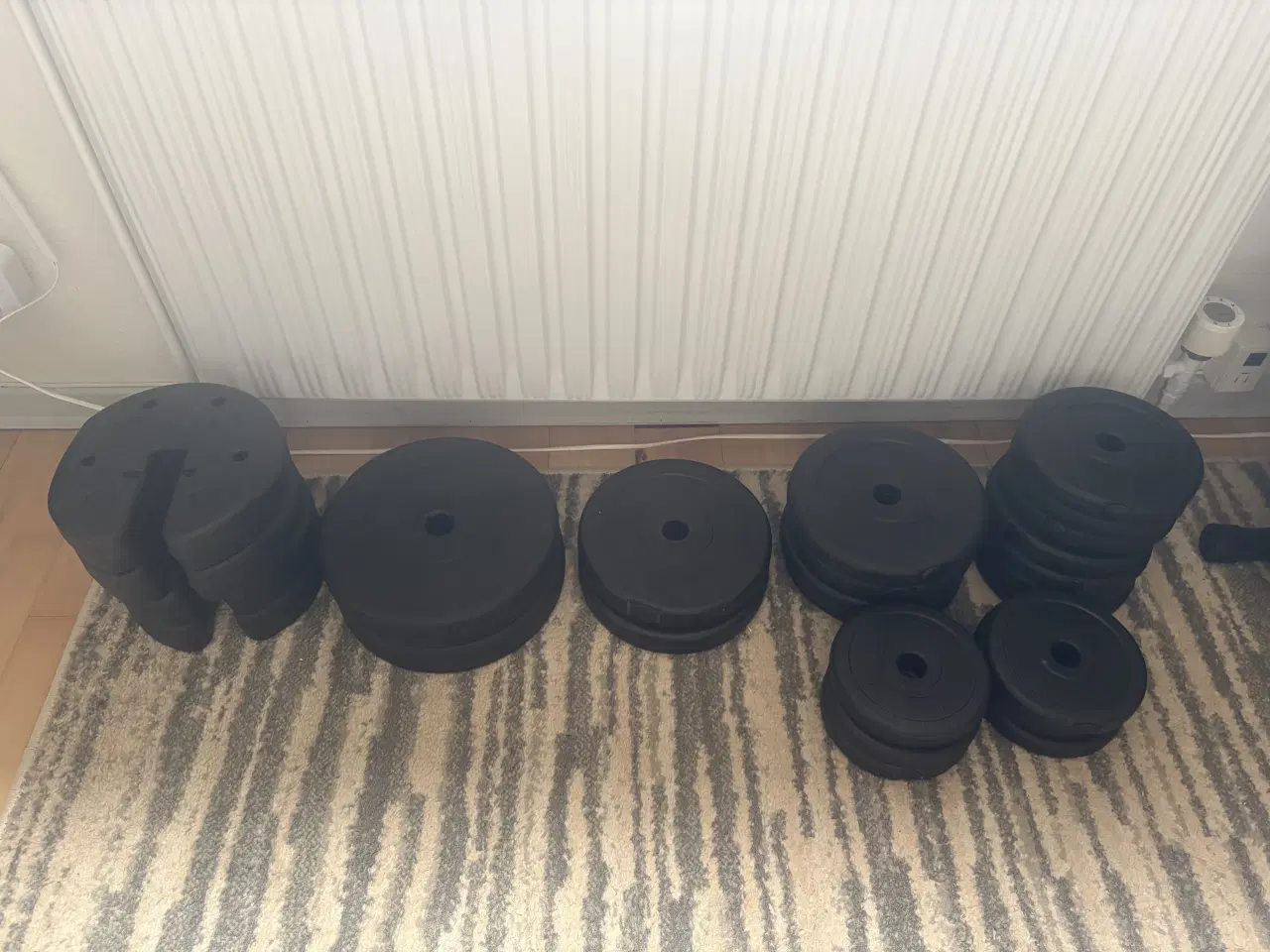 Billede 1 - 50 kg vægtskiver – vinyl/plast (skånsomme mod gulv