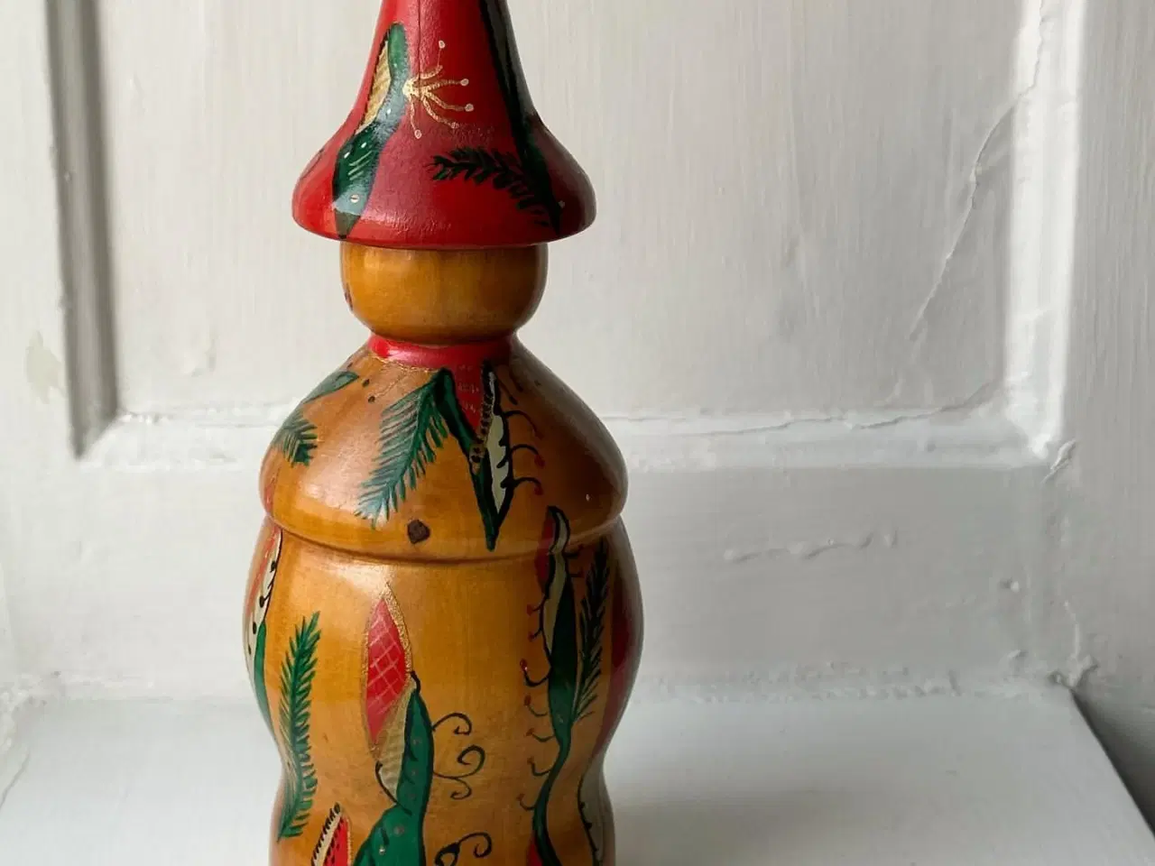 Billede 3 - Håndmalet træfigur m ansigt