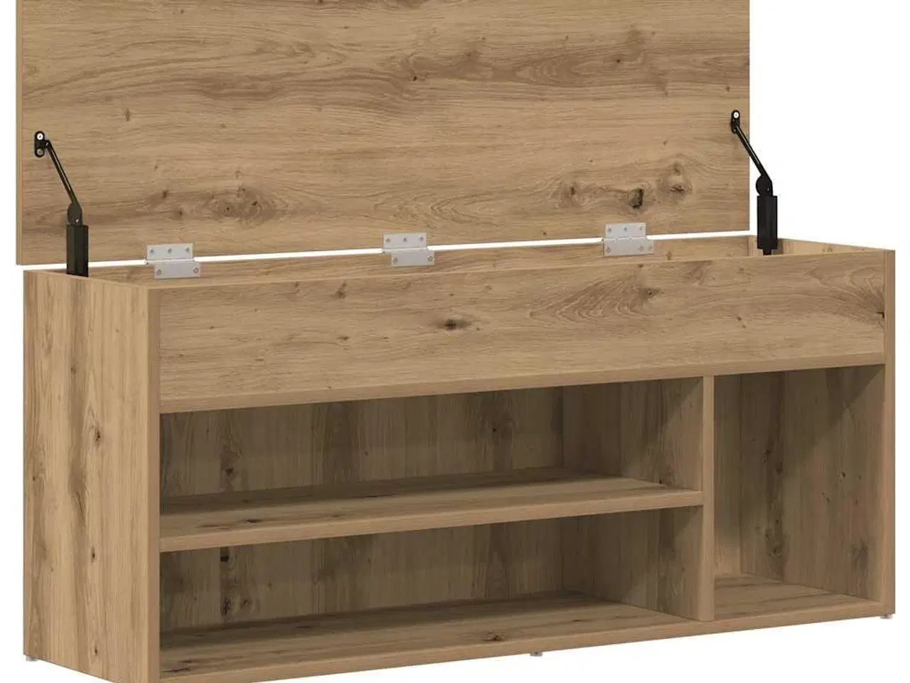 Billede 8 - Skobænk 102x30,5x45 cm konstrueret træ kunsteg