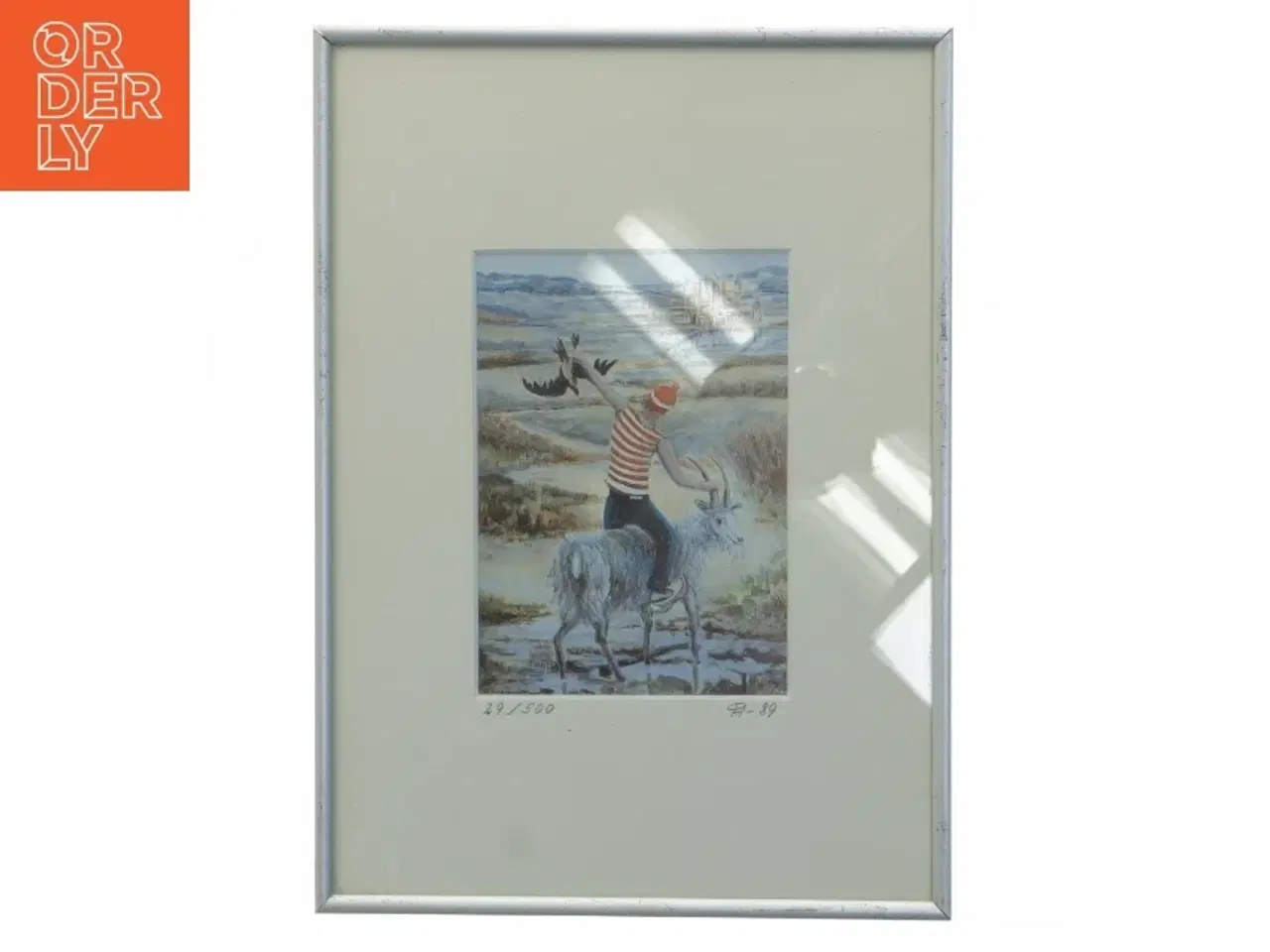 Billede 1 - Klods Hans tegning (str. 29x20 cm)