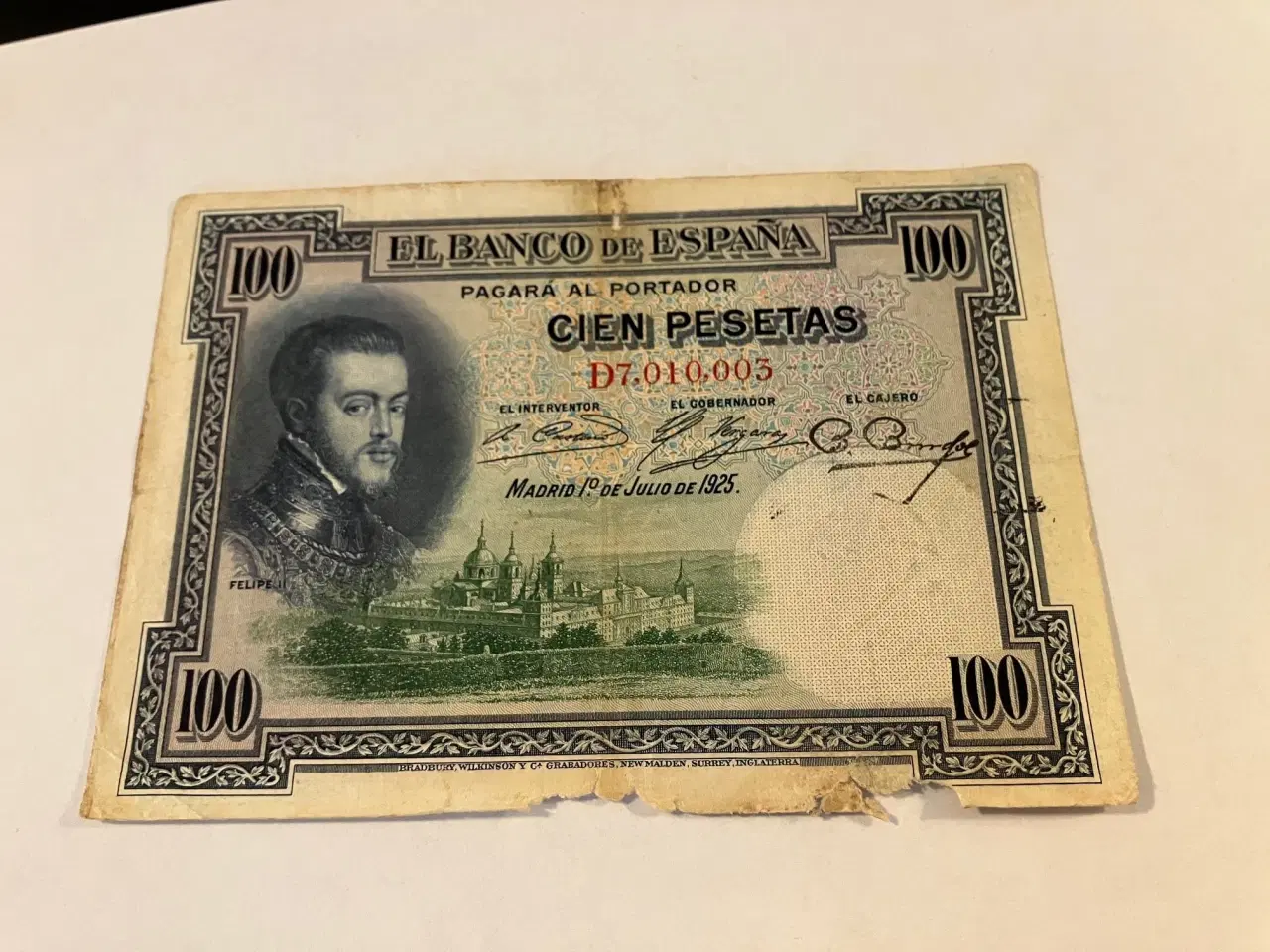 Billede 1 - 100 Pesetas 1925 Spain