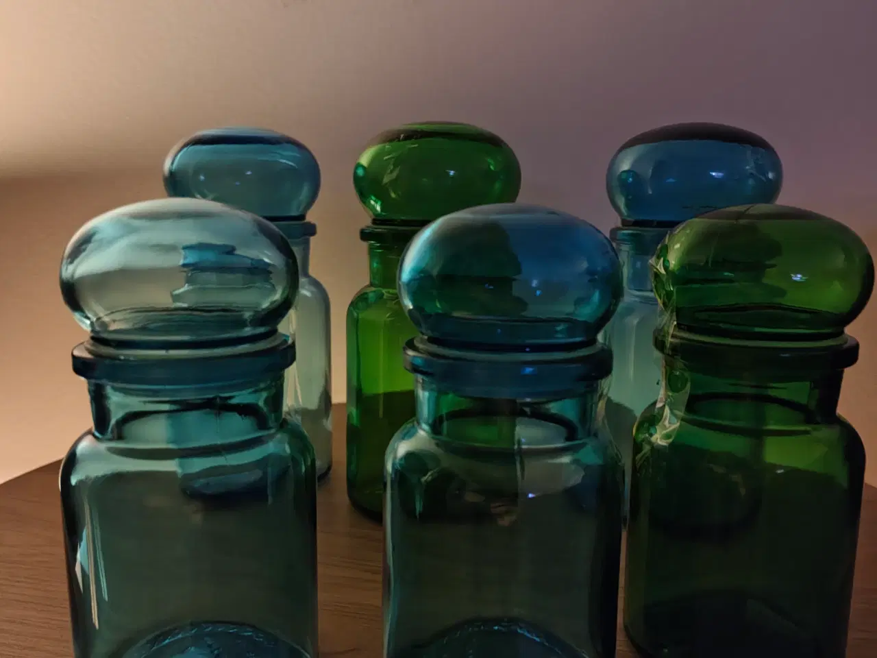 Billede 1 - Flotte retro opbevaringsglas