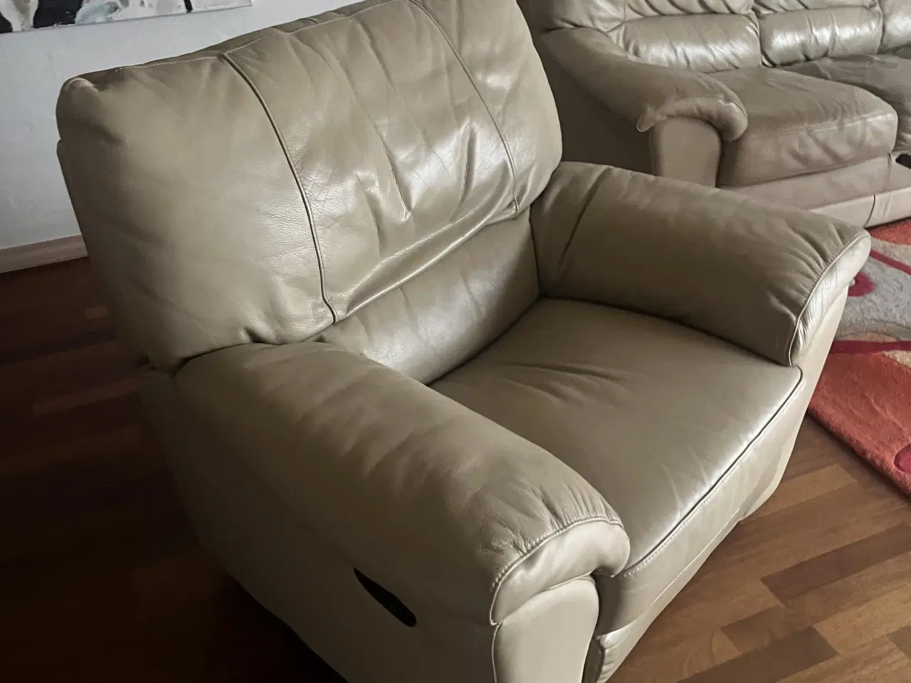 Billede 2 - 2 stk læder lænestole m vippefunktion