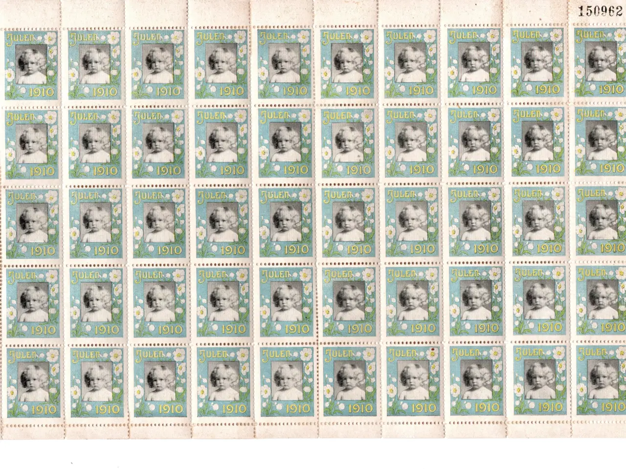 Billede 1 - Helark julemærker DK 1910