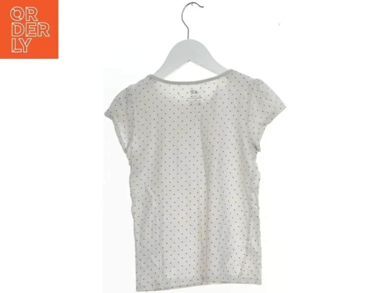 Billede 2 - Kortærmet T-shirt med prikker fra H&M (str. 122)