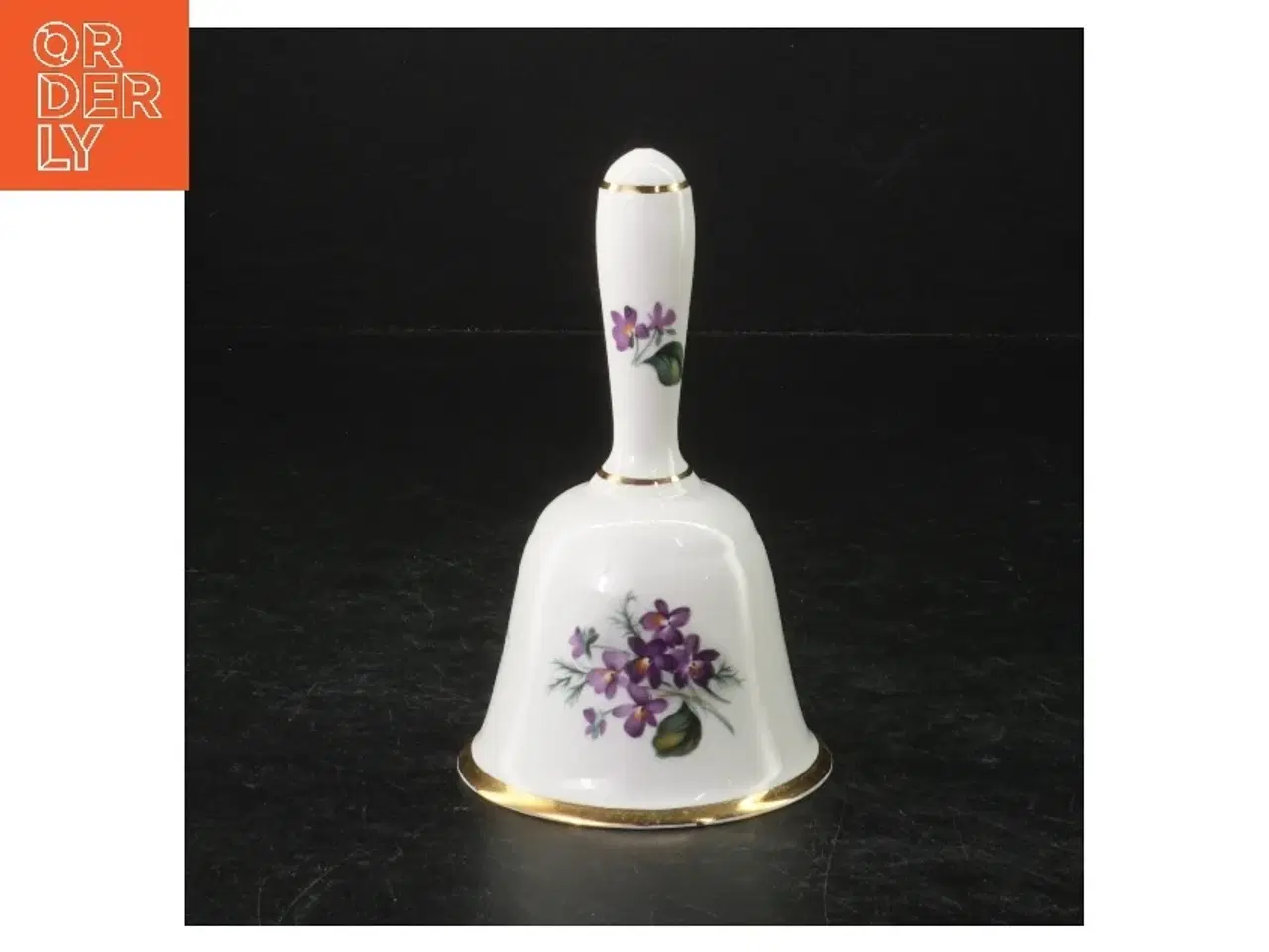 Billede 2 - Porcelænsklokke med violmotiv fra Countess