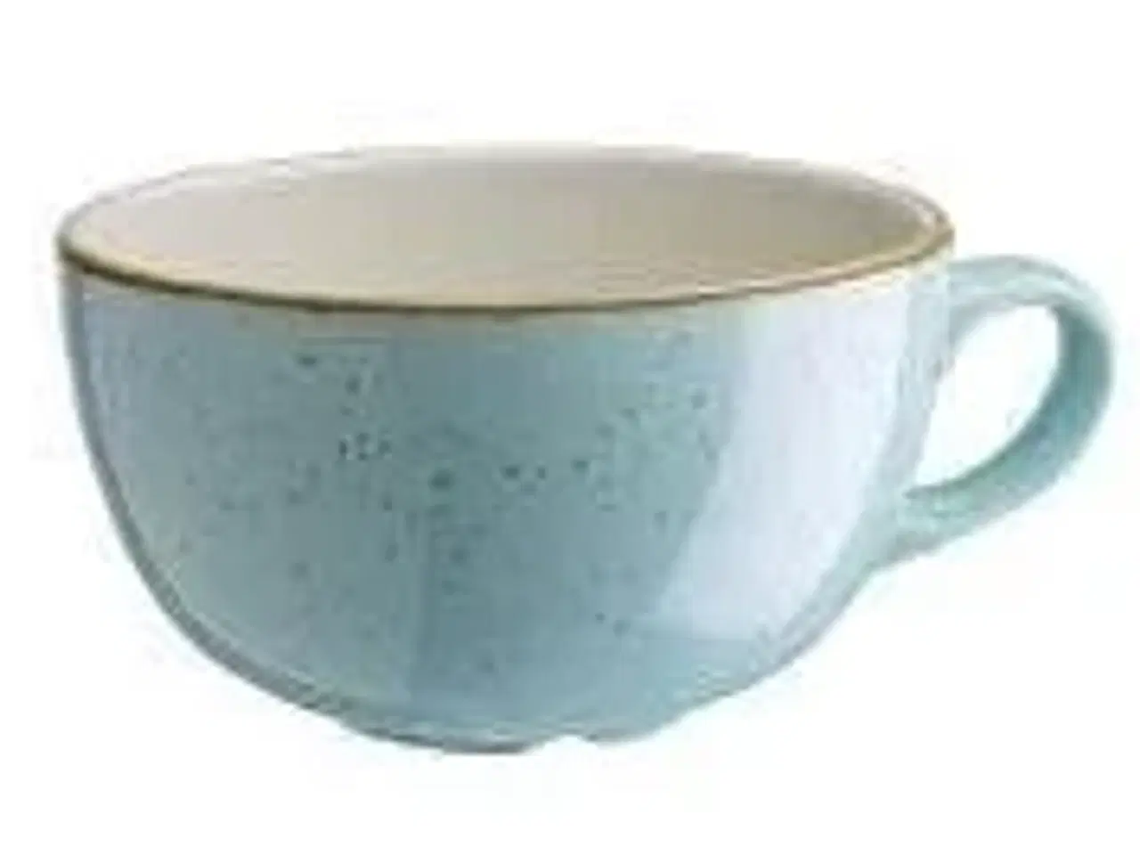 Billede 1 - 6 stk. Cappuccinokop lyseblå 46 cl Stonecast Churchill