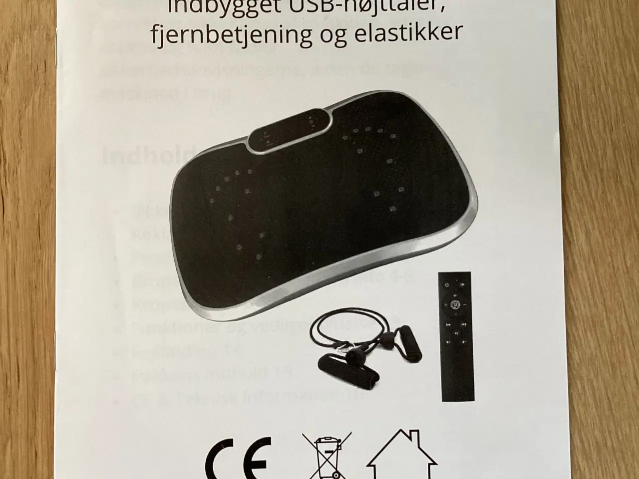 Billede 1 - Vibrationsmanual me USB-højtaler og elastikker.
