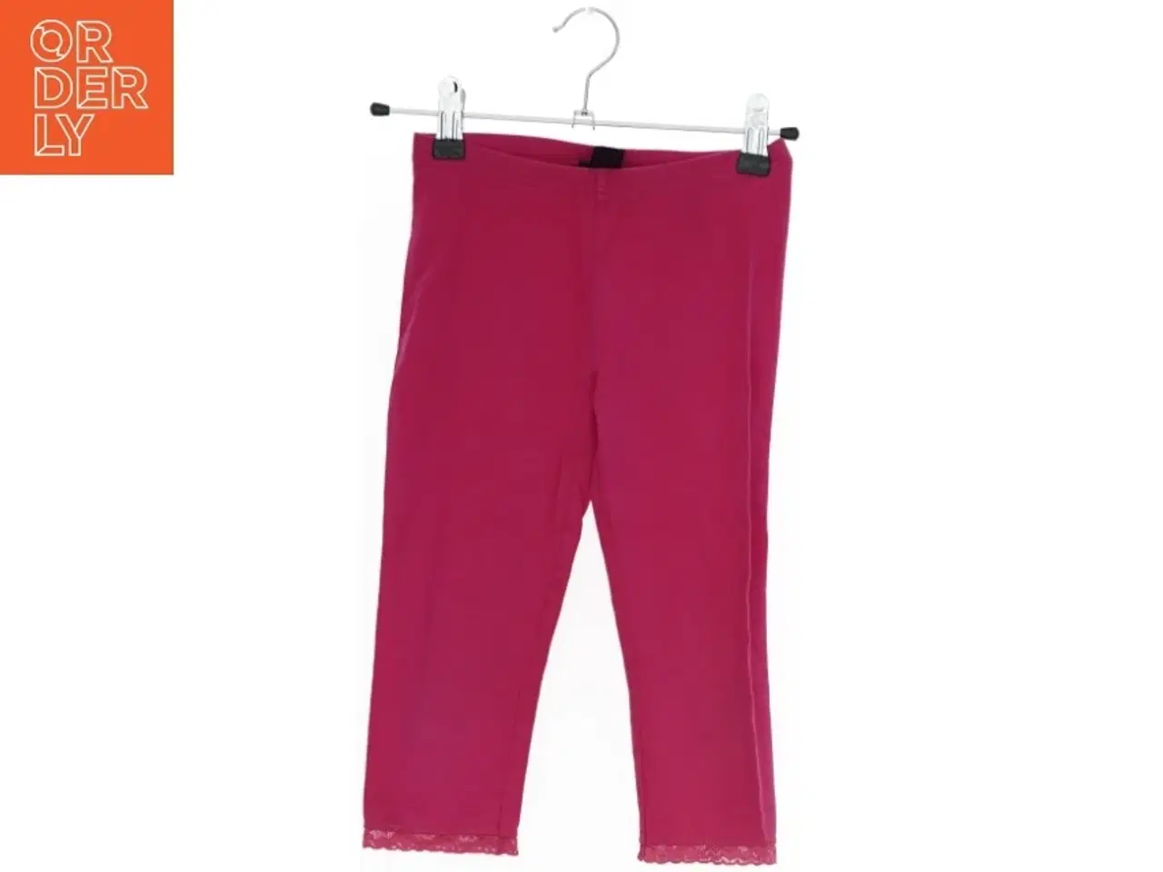 Billede 1 - Lyserøde leggings med blonder fra H&M (str. 122)