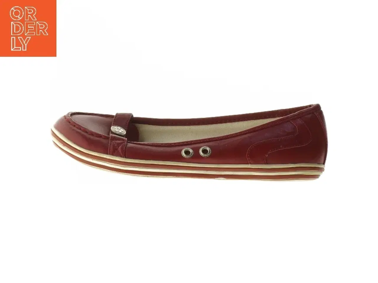 Billede 1 - Røde læder loafers fra Skills (str. 38)