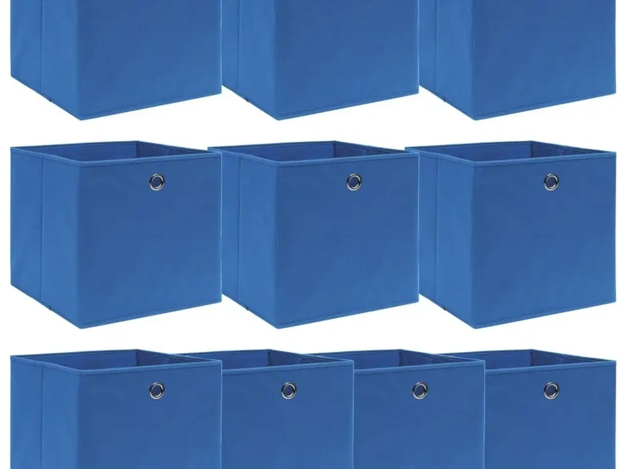Billede 1 - Opbevaringskasser 10 stk. 32x32x32 stof blå
