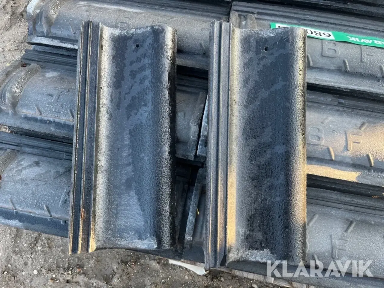 Billede 3 - Tagsten IBF Dobbelt S Plus halve sten. 95styk