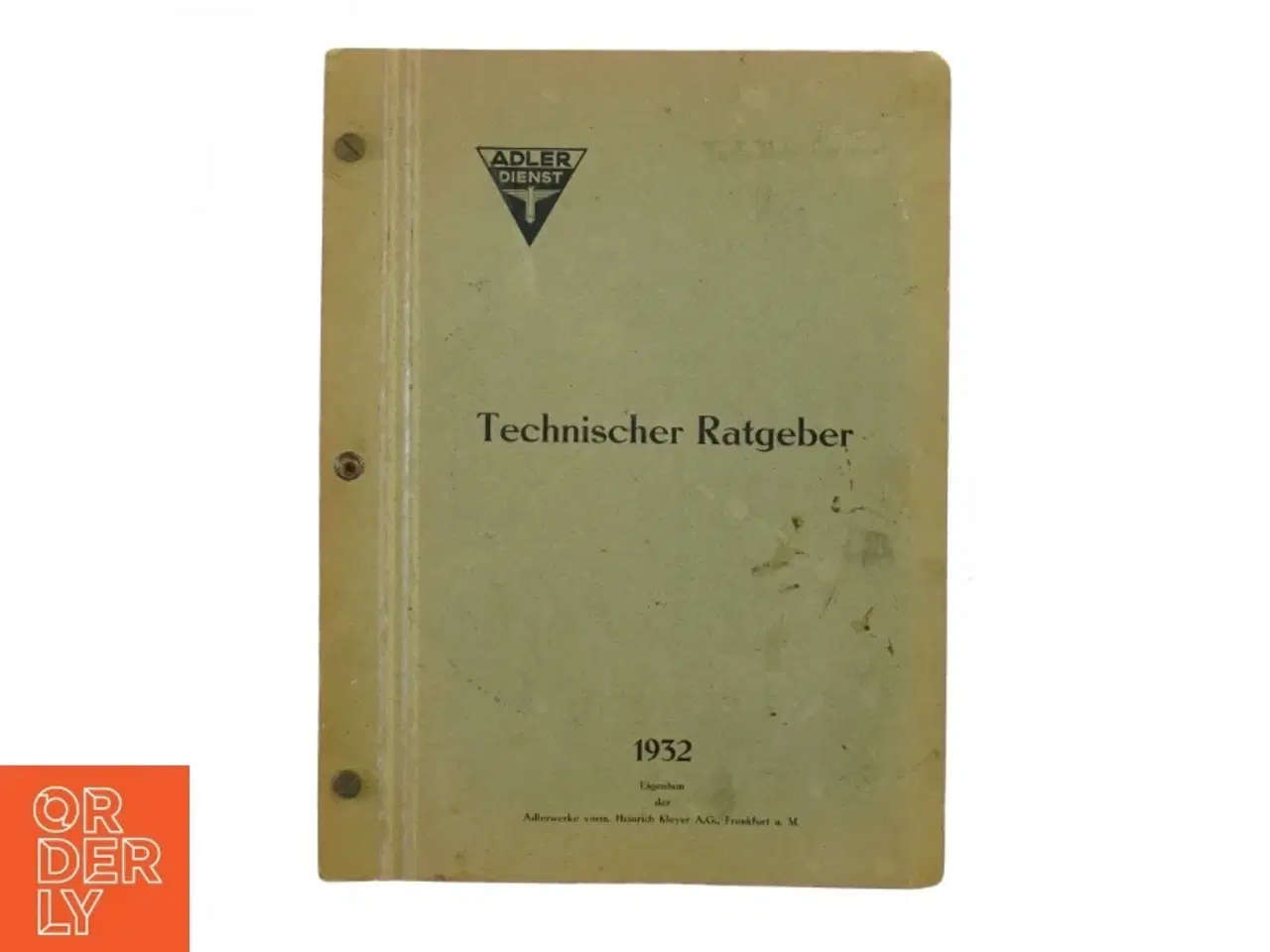 Billede 1 - Technischer ratgeber 1932 fra Adler Dienst (str. 30 x 23 cm)