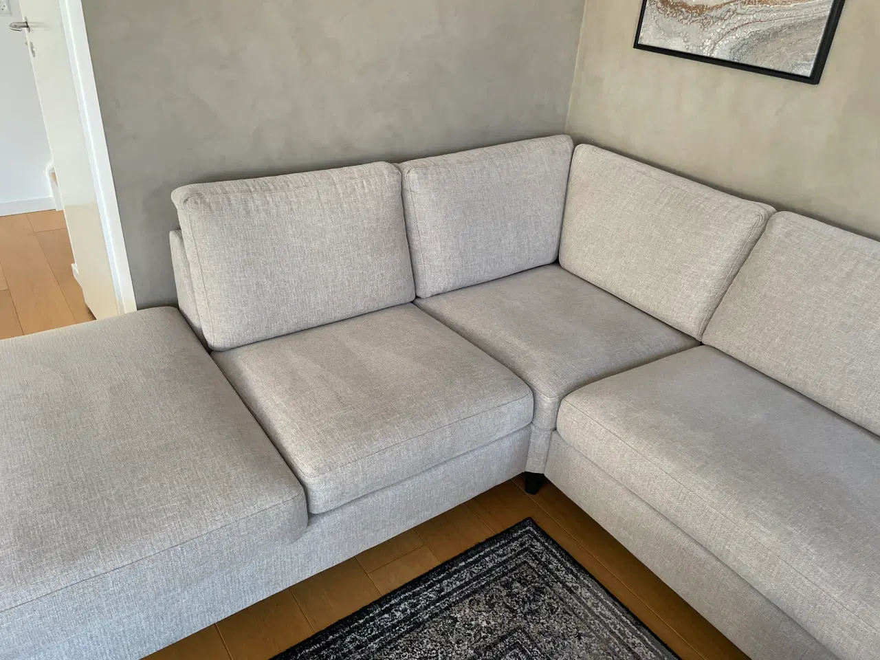 Billede 4 - Fin og velholdt chaiselong sofa beige 
