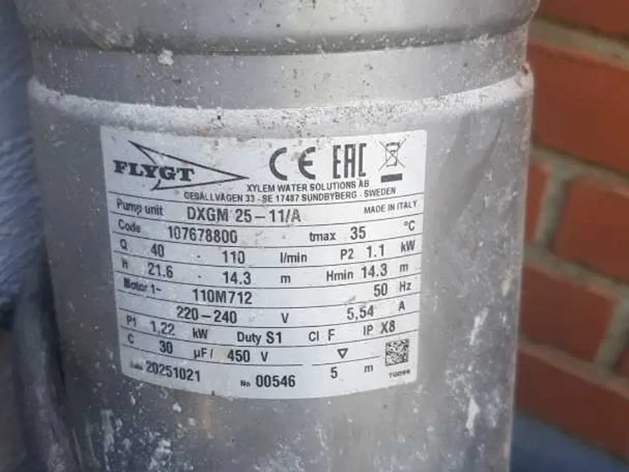 Billede 1 - Flygt DSGM 25/11 Pumpe
