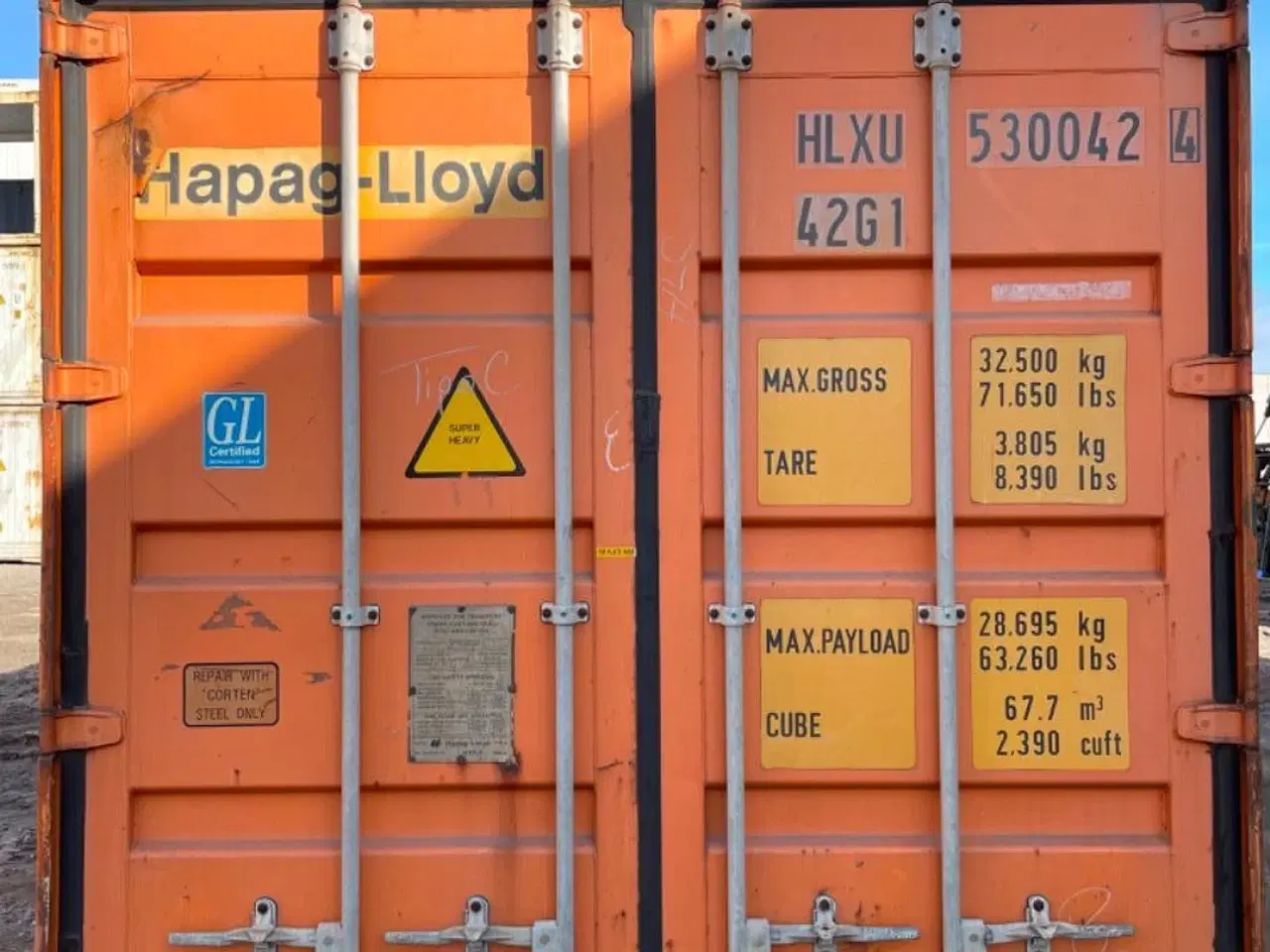 Billede 1 - Står på Sjælland - 40 fods DC Container - ID: HLXU