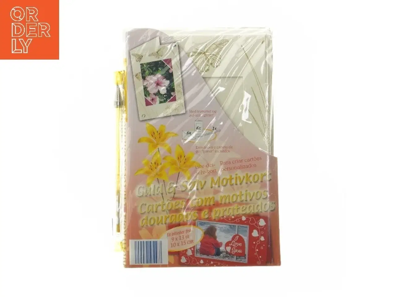 Billede 1 - Gør-det-selv kortsæt med guldfarvet og sølvfarvet motiv fra Max Bringmann KG (str. 20x13,5 cm)